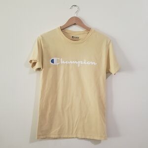 CHAMPION Yellow 100% Cotton T-Shirt